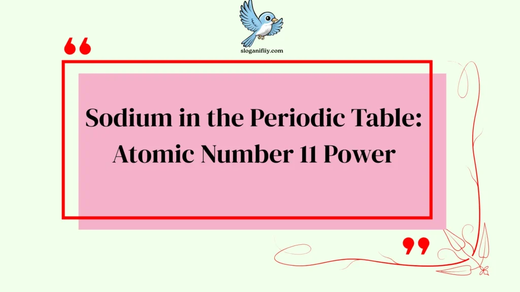 Sodium in the Periodic Table: Atomic Number 11 Power